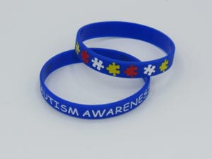 Autism Awareness Wristband front back