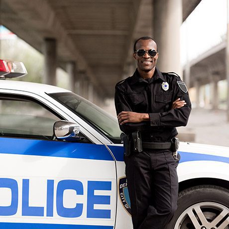 police officer who uses seat belt guards