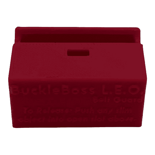 Buckle Boss Police seat belt guard in red